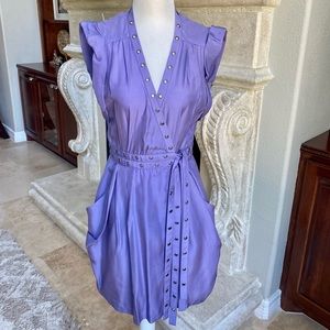 Nanette Lepore Wrap Lavender Dress with Pockets